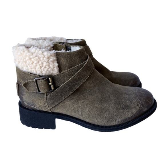UGG Womens Winter Boots Sz 6.5 Benson Waterproof Wool Lining Leather Suede - Picture 1 of 11